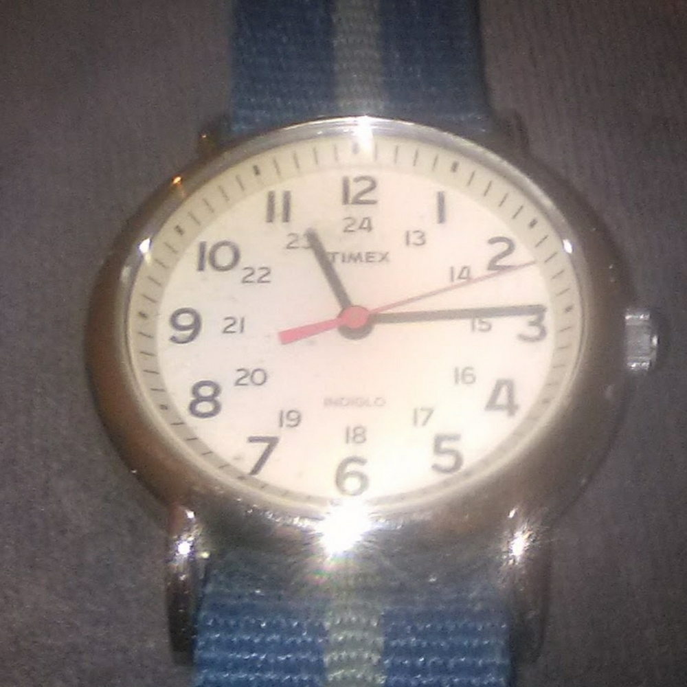 Vintage Timex Nautical Watch w/ Canvas Strap